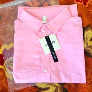 Men's Pink Shirt By Letsee Size XL. New In Pkg. Unisex